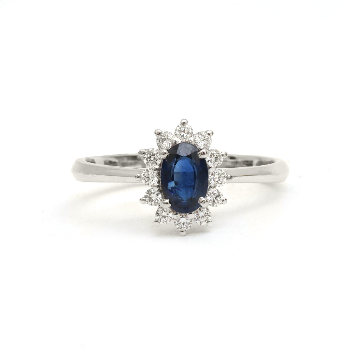 Blue Sapphire Diamond Ring