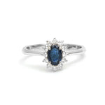 Blue Sapphire Diamond Ring