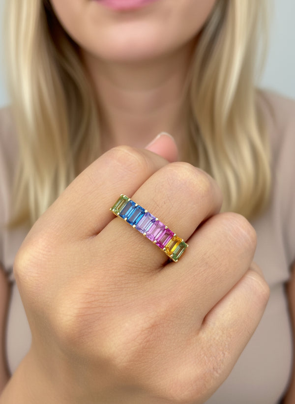 Rainbow Sapphire Ring