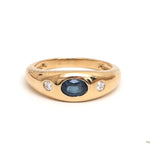 Blue Sapphire Diamond Ring