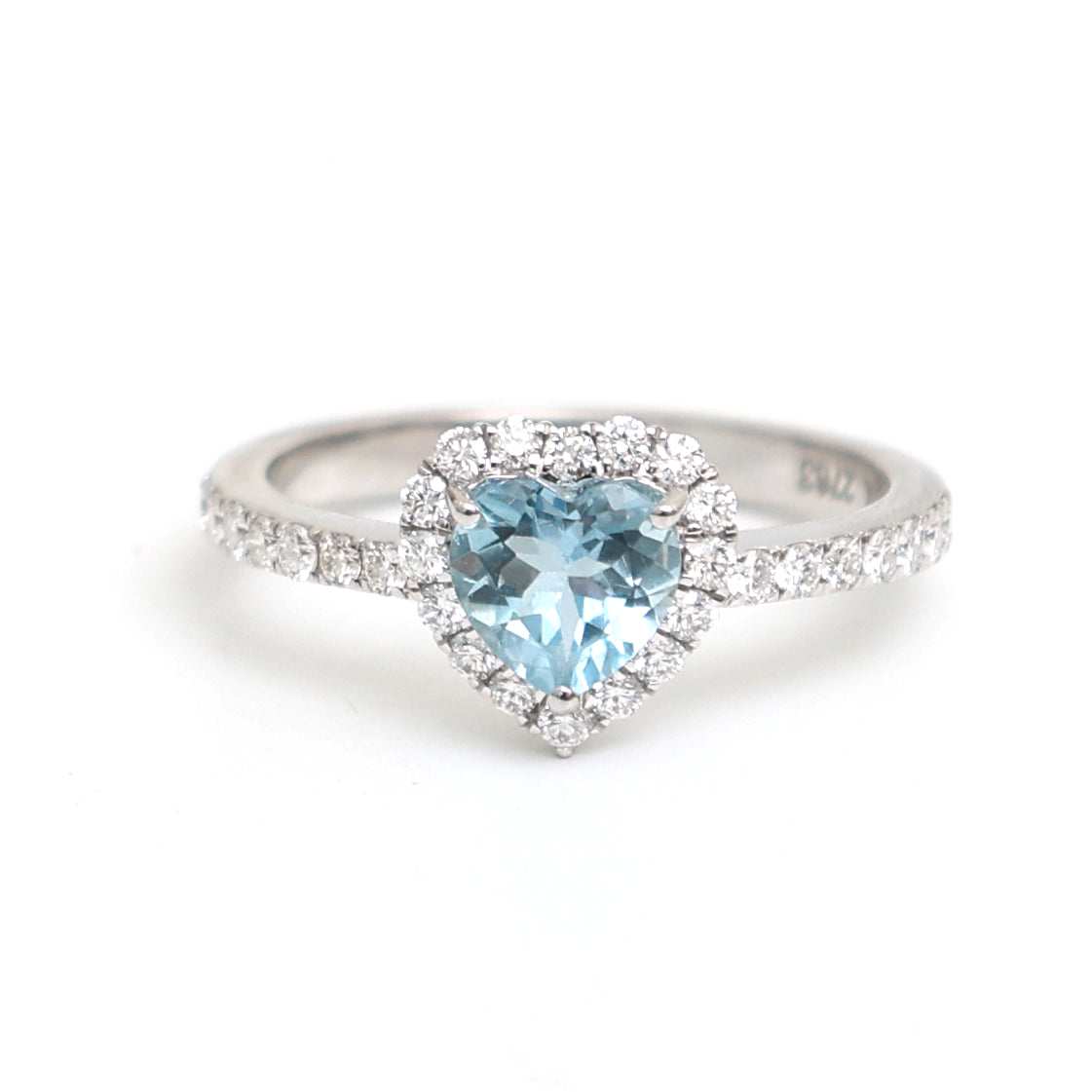 Aquamarine Diamond Ring
