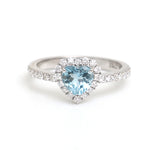 Aquamarine Diamond Ring