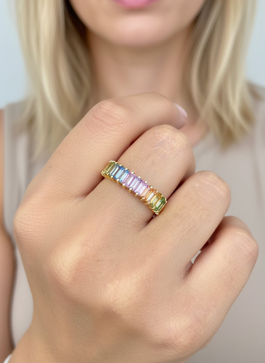 Rainbow Sapphire Ring