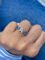 Blue Sapphire Diamond Ring