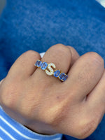Blue Sapphire Diamond Ring