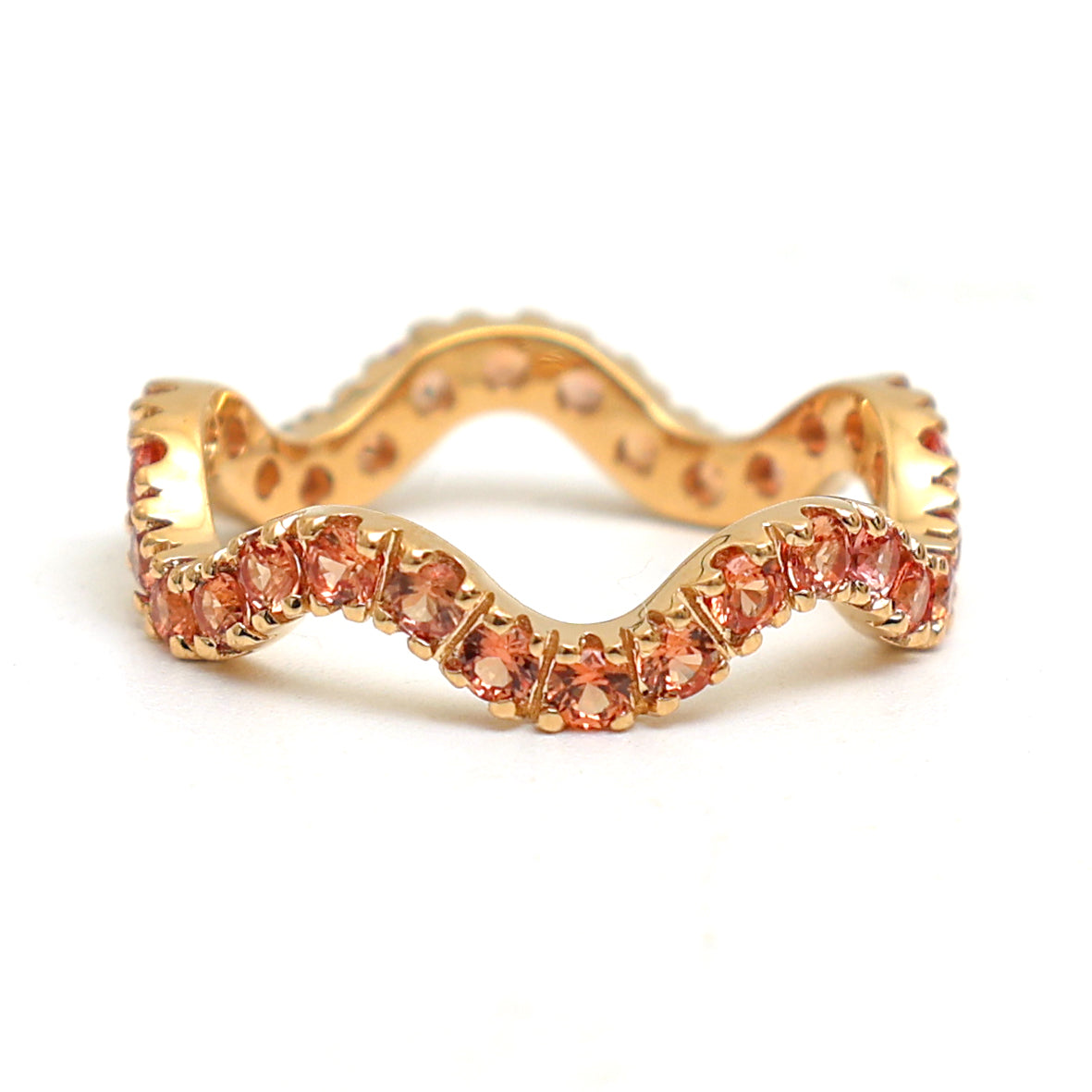 Orange Sapphire Ring