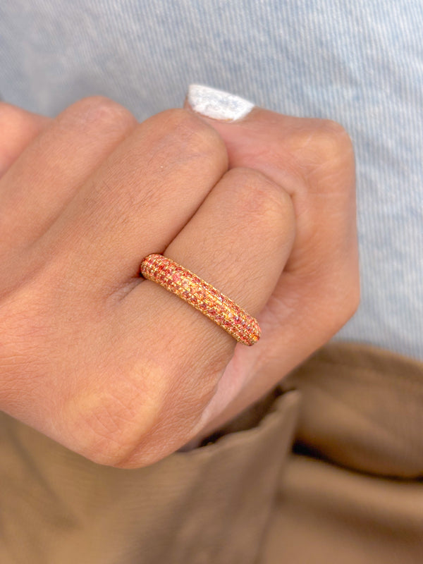 Orange Sapphire Ring