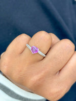 Pink Sapphire Diamond Ring