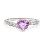 Pink Sapphire Diamond Ring