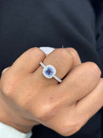 Blue Sapphire Diamond Ring