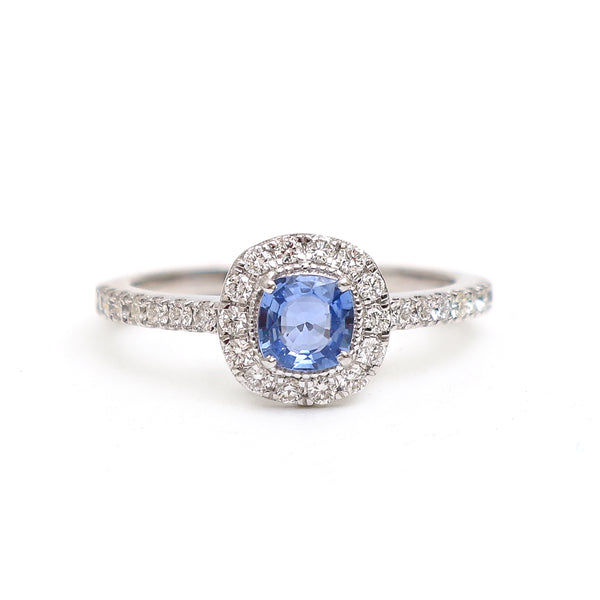 Blue Sapphire Diamond Ring