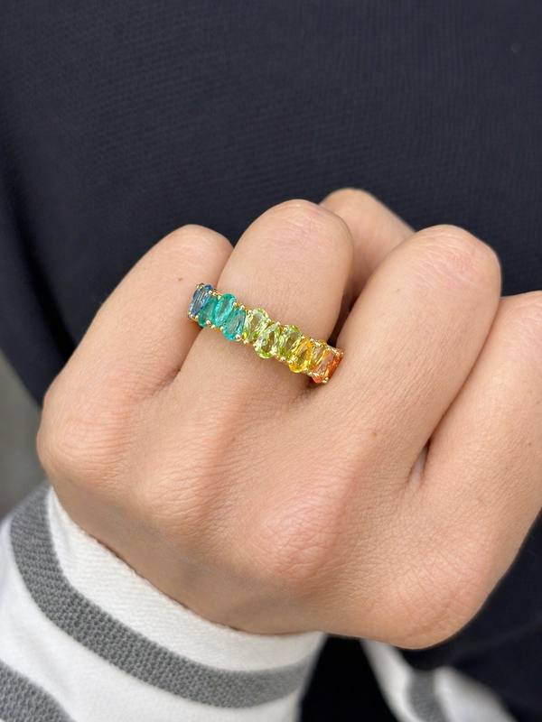 Rainbow Gemstone Ring