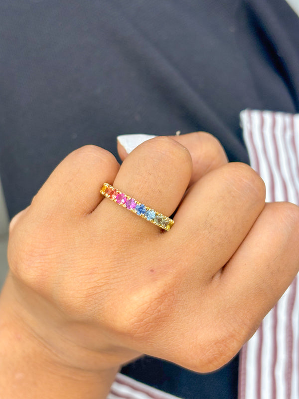 Rainbow Sapphire Ring