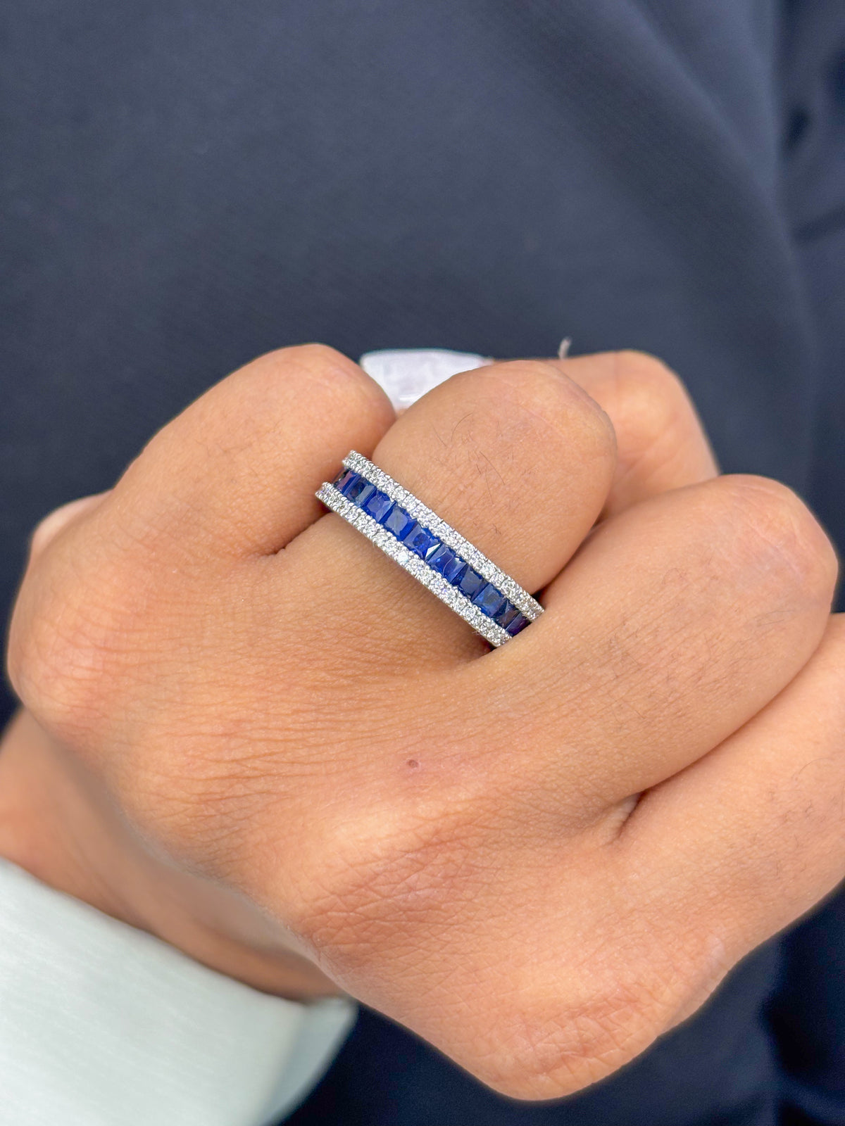 Blue Sapphire Diamond Ring