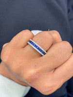 Blue Sapphire Diamond Ring