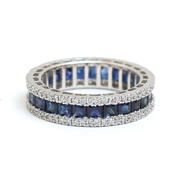 Blue Sapphire Diamond Ring