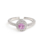 Pink Sapphire Diamond Ring