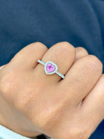 Pink Sapphire Diamond Ring