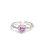 Pink Sapphire Diamond Ring