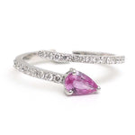 Pink Sapphire Diamond Ring