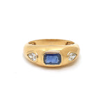Blue Sapphire Diamond Ring