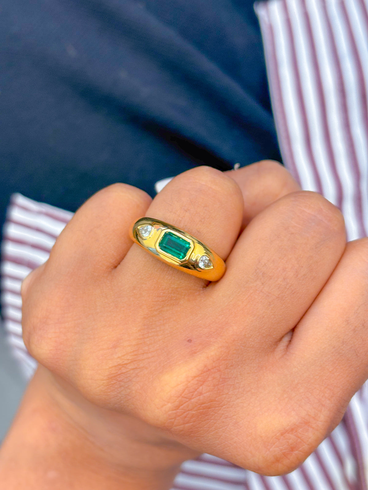Emerald Diamond Ring