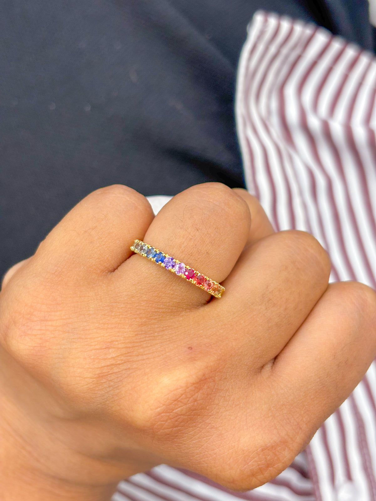 Rainbow Sapphire Ring