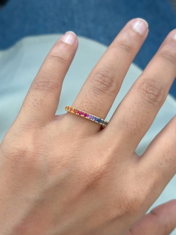 Rainbow Sapphire Ring
