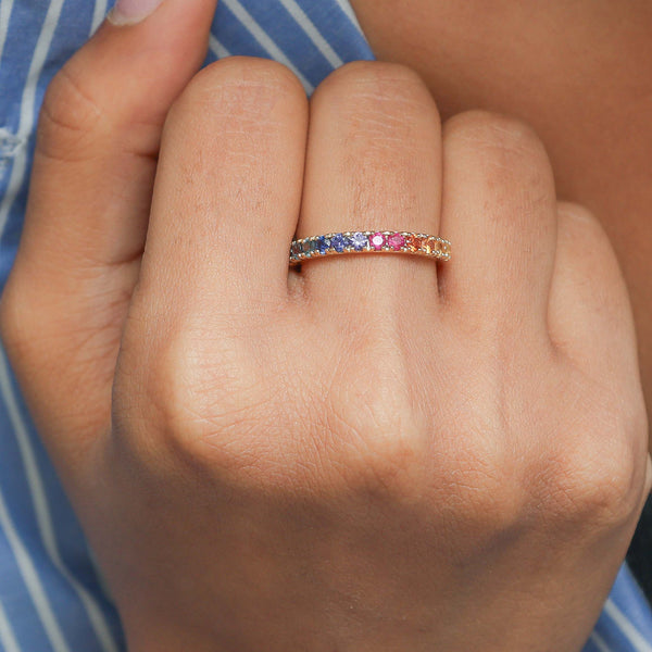 Rainbow Sapphire Ring