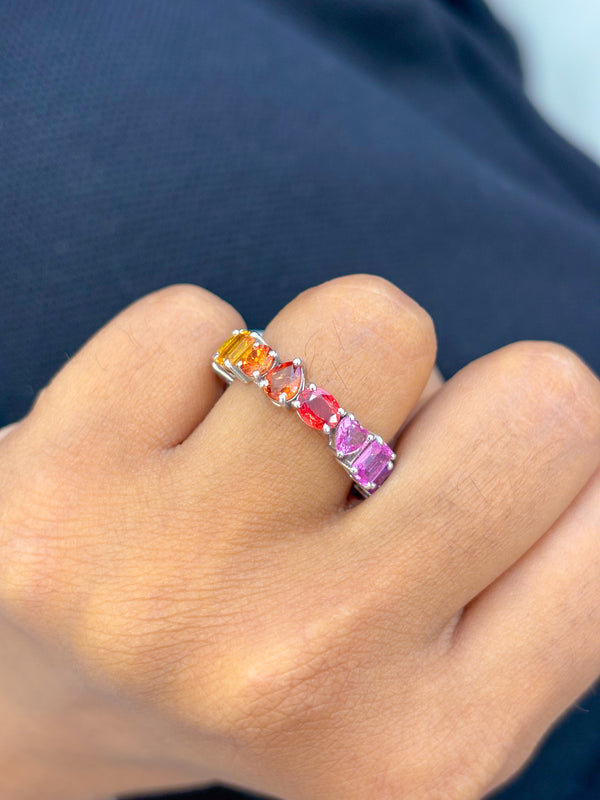 Rainbow Sapphire Ring