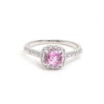 Pink Sapphire Diamond Ring
