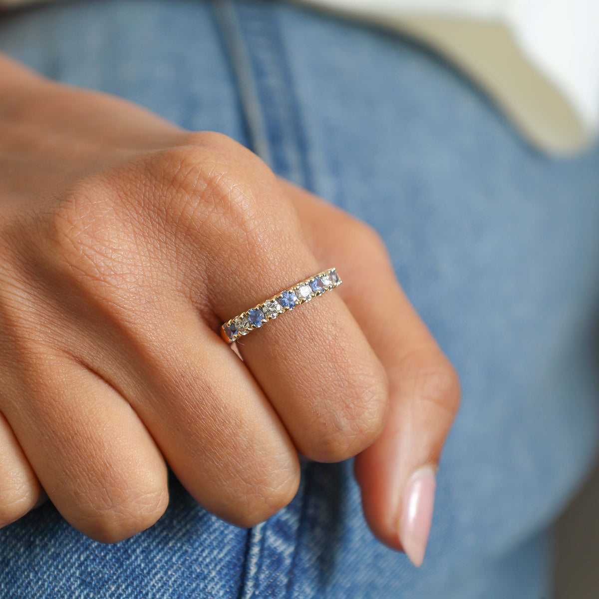 Blue Sapphire Diamond Ring