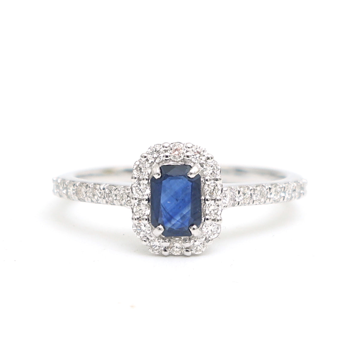 Blue Sapphire Diamond Ring