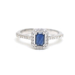 Blue Sapphire Diamond Ring
