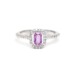 Pink Sapphire Diamond Ring