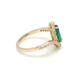 Emerald Marquise With Diamond Ring