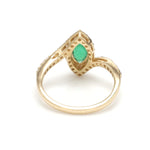 Emerald Marquise With Diamond Ring