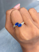 Blue Sapphire Diamond Ring