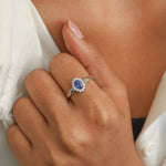 Blue Sapphire Diamond Ring