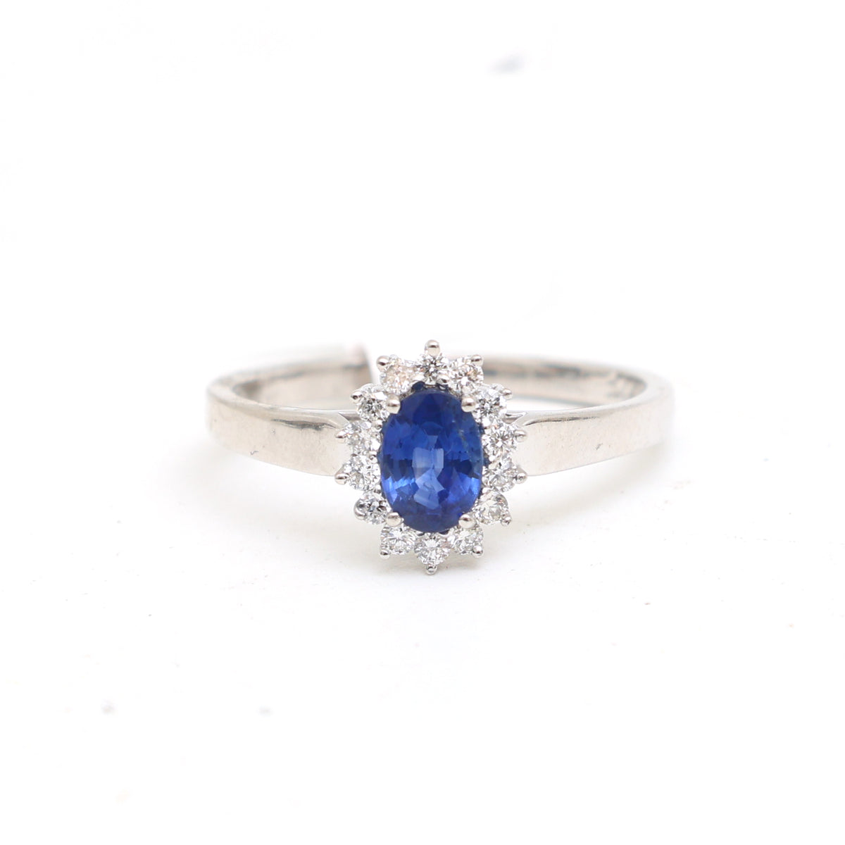 Blue Sapphire Diamond Ring