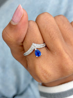 Blue Sapphire Diamond Ring
