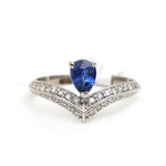 Blue Sapphire Diamond Ring