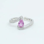 Pink Sapphire Diamond Ring