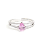 Pink Sapphire Diamond Ring