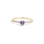 Amethyst Diamond Ring