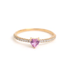 Pink Sapphire Diamond Ring
