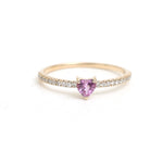 Pink Sapphire Diamond Ring