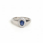Blue Sapphire Diamond Ring