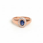 Blue Sapphire Diamond Ring