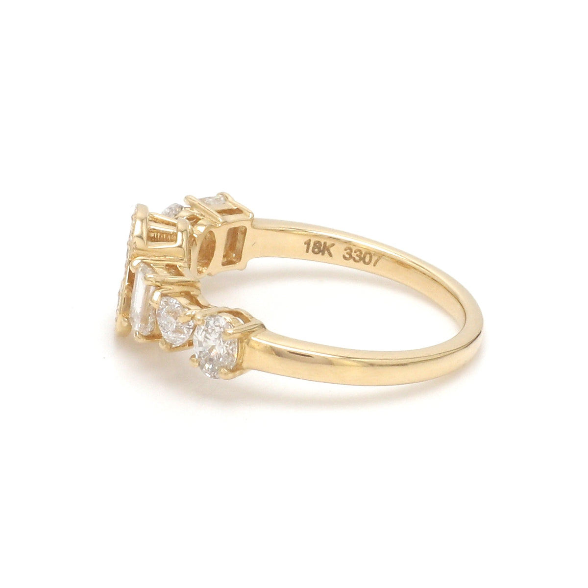 Diamond S Letter Ring